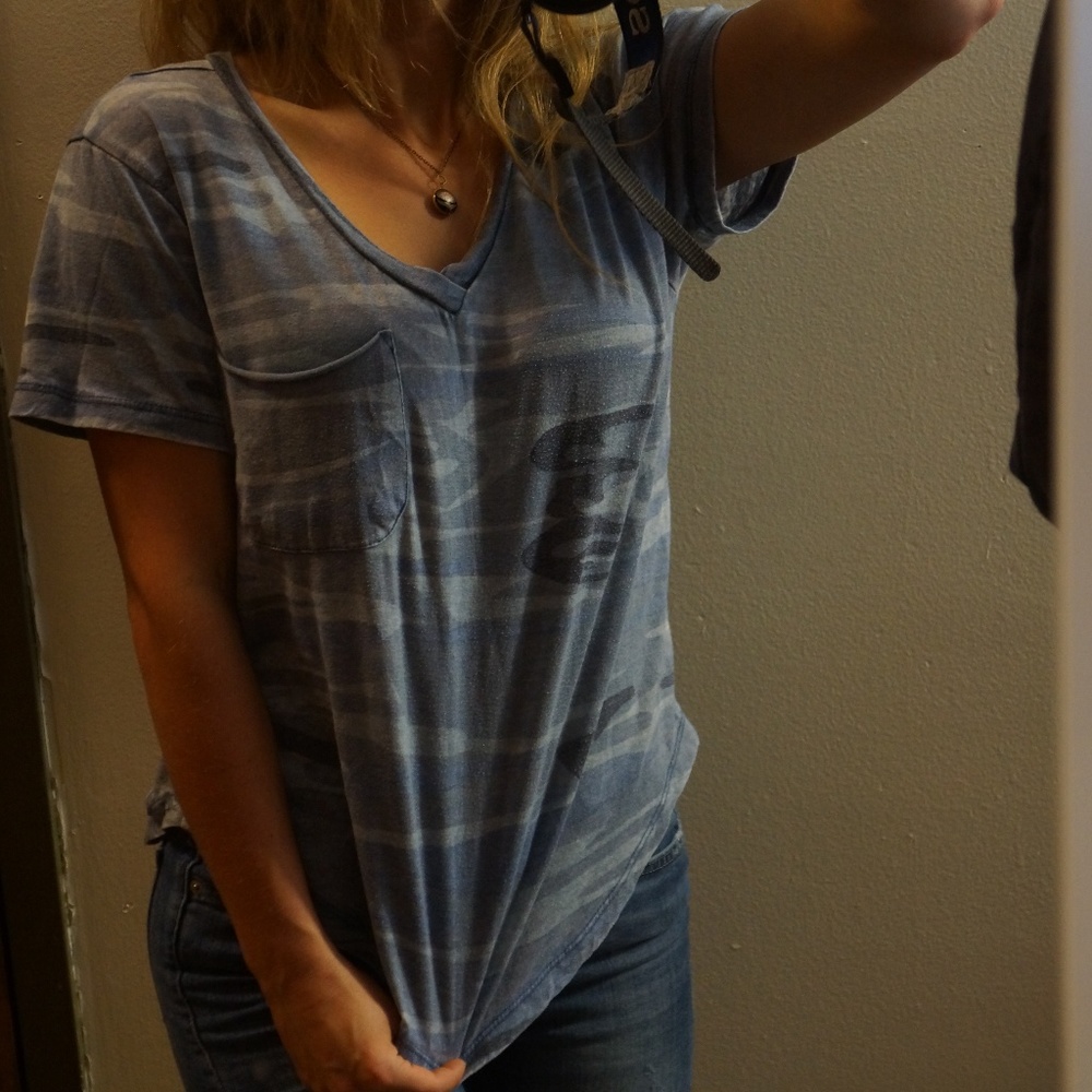 Blue Camo Tee, T-Shirt, Shortsleeve
